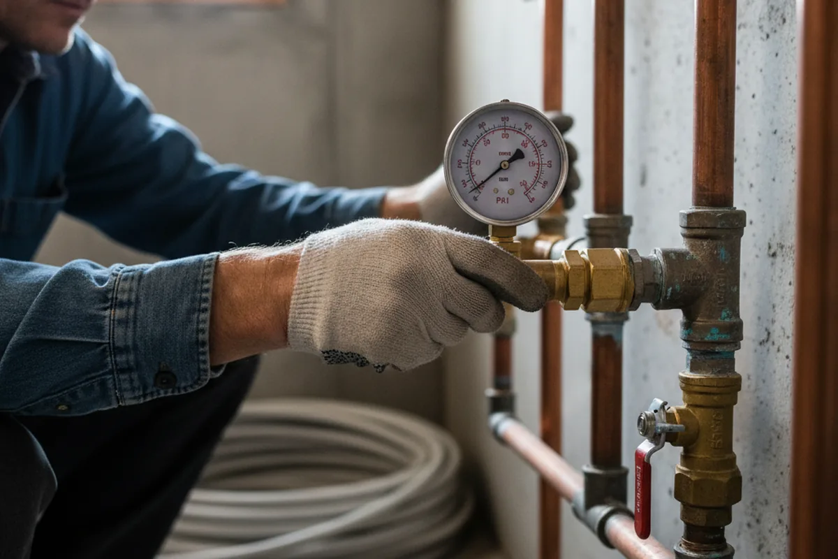 Pressure testing a repaired line during Water Line Repair in Keenesburg